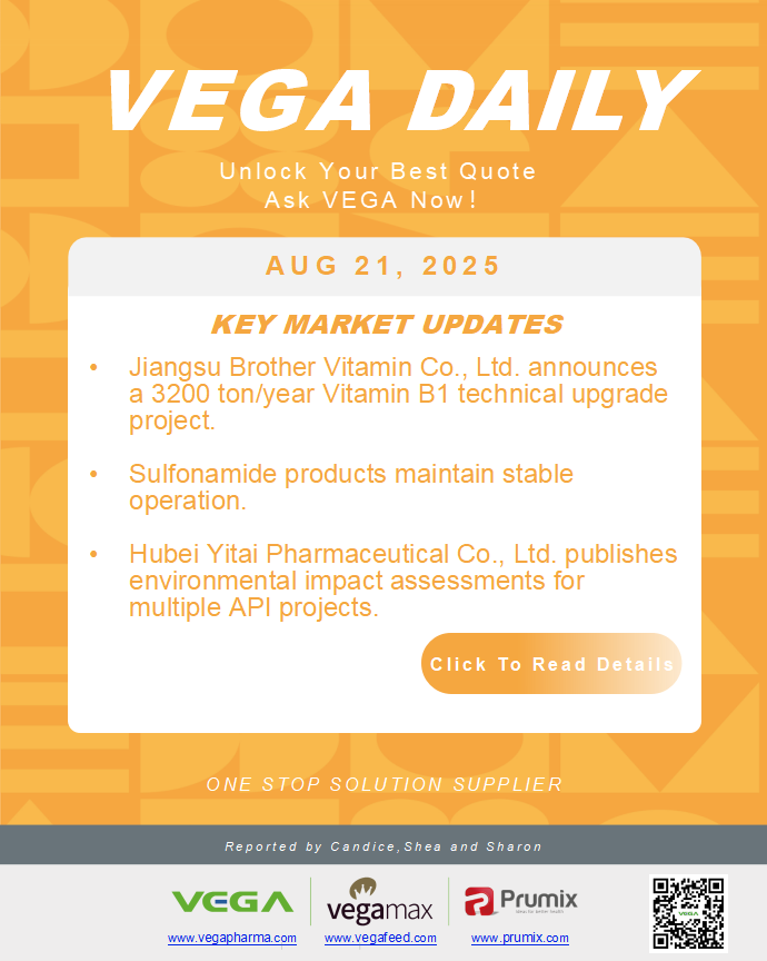 Daily Dated on August  21st 2025 Vitamin Amino Acid APl Food Additives.png